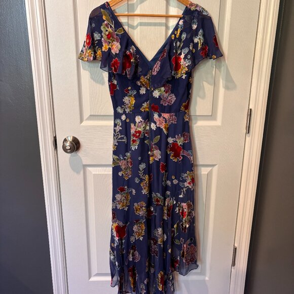 Alice + Olivia High Low Floral Midi Dress - Picture 9 of 10